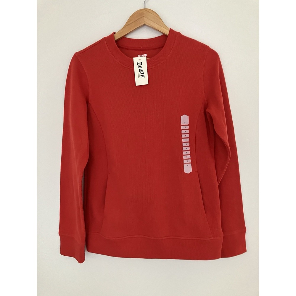 Duluth Trading NWT Rib Knit Crew Neck Sweatshirt Women's Sz XS